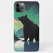 Juneau Alaska Grizzlybär aurora Nordlichter Case-Mate iPhone Hülle (Rückseite)