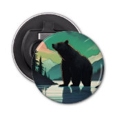 Juneau Alaska Grizzlybär aurora Nordlichter Flaschenöffner (Vorderseite)