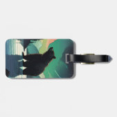 Juneau Alaska Grizzlybär aurora Nordlichter Gepäckanhänger (Rückseite horizontal)