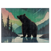 Juneau Alaska Grizzlybär aurora Nordlichter Schneidebrett (Vorderseite)