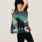 Juneau Alaska Grizzlybär aurora Nordlichter Tasche (Von Nahem)