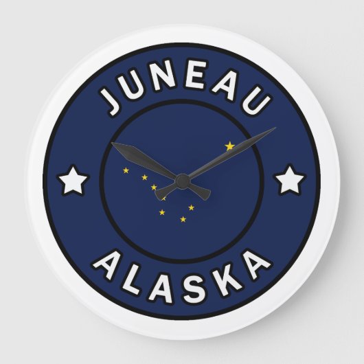 Juneau Alaska Große Wanduhr (Vorderseite)