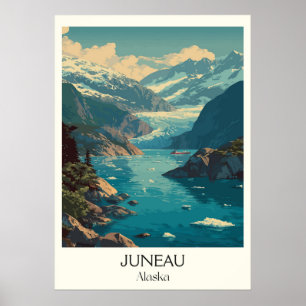 Juneau Alaska Hauptstadt Gletscher Stadt Poster