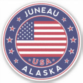 Juneau Alaska, Juneau Aufkleber (Vorderseite)
