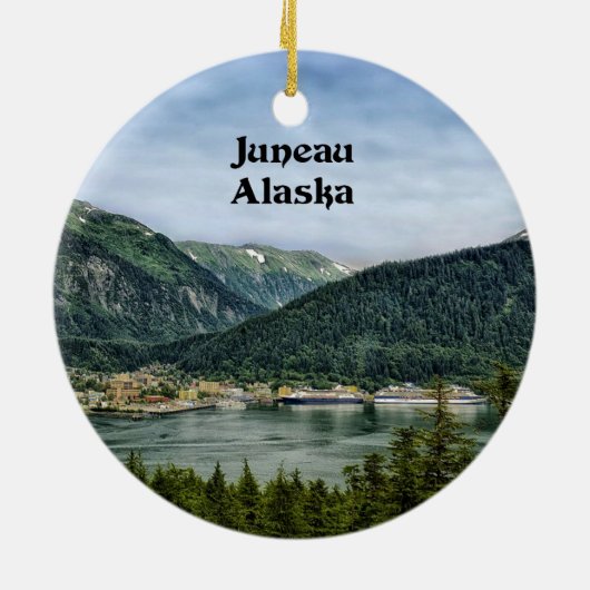 Juneau, Alaska Keramik Ornament (Hinten)