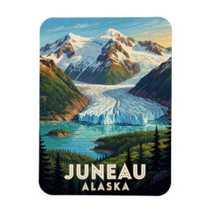 Juneau Alaska Mendenhall Gletscher Reise Szene 🏔 Magnet