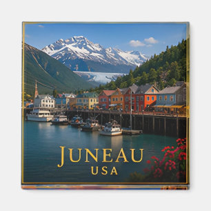 Juneau Alaska Mendenhall-Gletscher und Bergfjorde Magnet