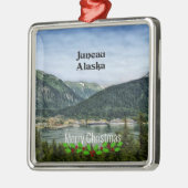 Juneau, Alaska-Merry Weihnachten Ornament Aus Metall (Links)