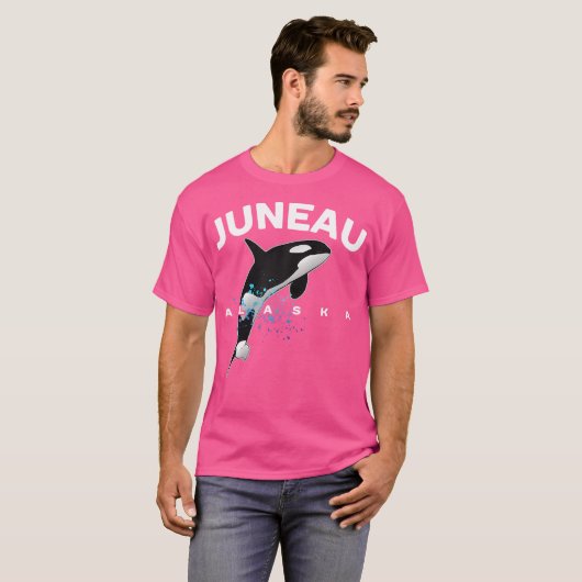 Juneau Alaska Orca Killer Whale Watching Camping V T-Shirt (Vorne ganz)