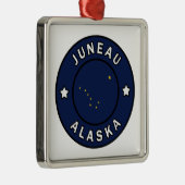 Juneau Alaska Ornament Aus Metall (Rechts)