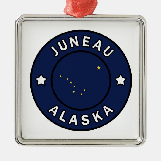 Juneau Alaska Ornament Aus Metall (Vorne)