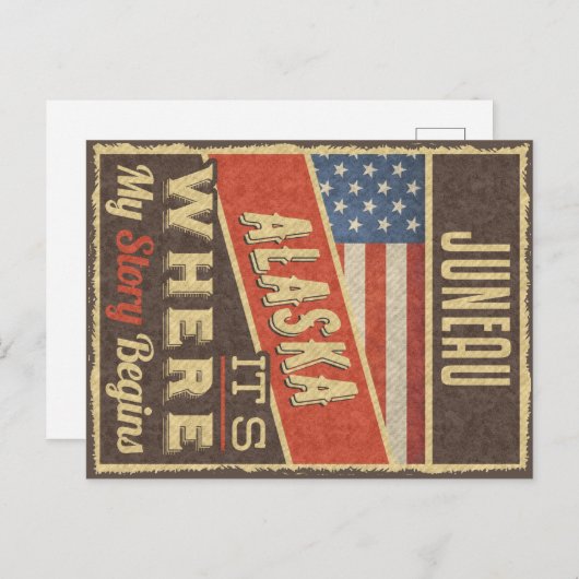 Juneau Alaska Postkarte (Vorne/Hinten)