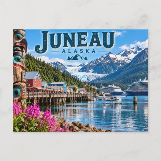 Juneau Alaska Postkarte (Vorderseite)