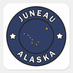 Juneau Alaska Quadratischer Aufkleber
