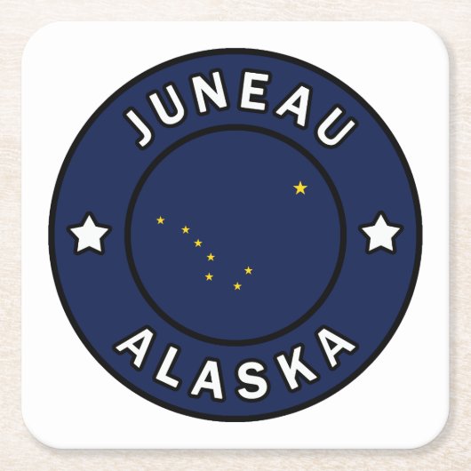 Juneau Alaska Rechteckiger Pappuntersetzer (Vorderseite)