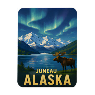 Juneau Alaska Reise-Geschenk Magnet