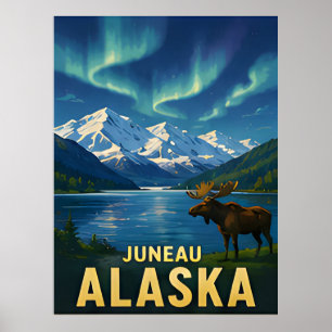 Juneau Alaska Reise-Geschenk Poster