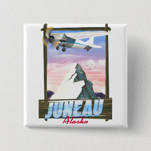 Juneau Alaska-Reiseplakat Button