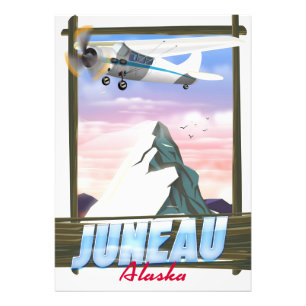 Juneau Alaska-Reiseplakat Fotodruck