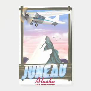 Juneau Alaska-Reiseplakat Post-it Klebezettel