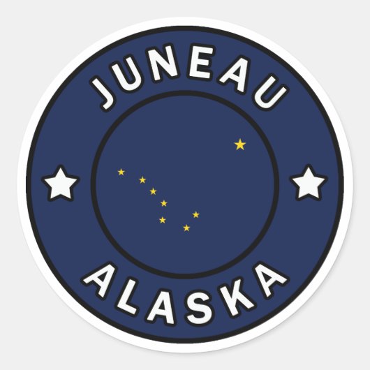 Juneau Alaska Runder Aufkleber (Vorderseite)