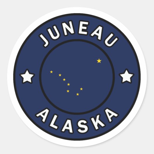Juneau Alaska Runder Aufkleber (Vorderseite)