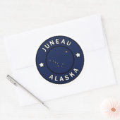 Juneau Alaska Runder Aufkleber (Umschlag)