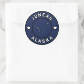 Juneau Alaska Runder Aufkleber (Tasche)