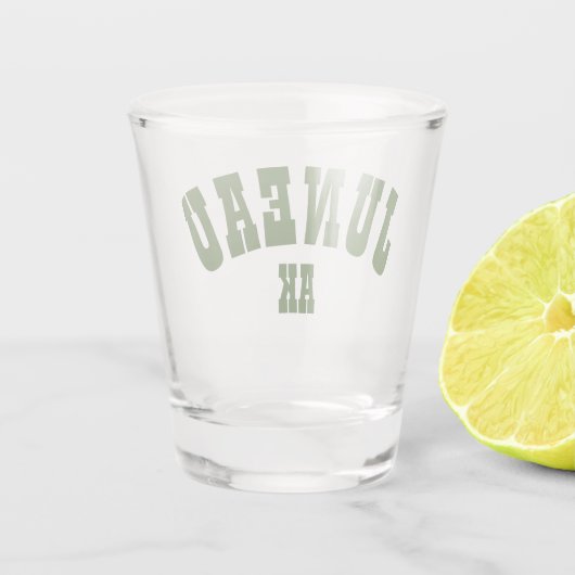 Juneau, Alaska Schnapsglas (Rückseite)