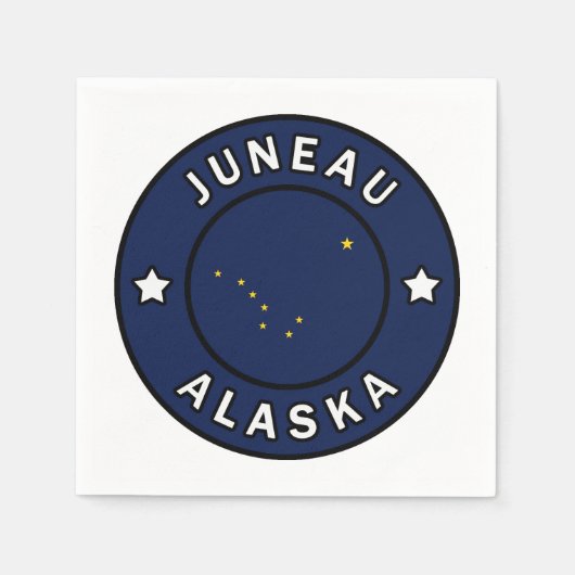 Juneau Alaska Serviette (Vorderseite)
