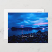 Juneau, Alaska Sonnenuntergang Postkarte (Vorne/Hinten)