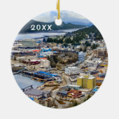 Juneau, Alaska, Straßenbahn & Stadt, Keramik Keramik Ornament (Hinten)