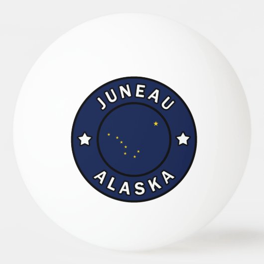 Juneau Alaska Tischtennisball (Vorderseite)
