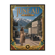 Juneau Alaska Vintage Art Deco Golden Age