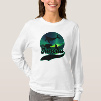 Juneau Alaska Whale Wolf Bear Aurora Northern Ak T-Shirt