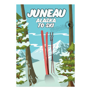 Juneau Alaska zum Skifahren Fotodruck