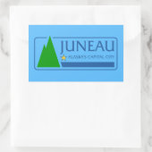 Juneau-Flagge, Alaska-rechteckiger Aufkleber (Tasche)