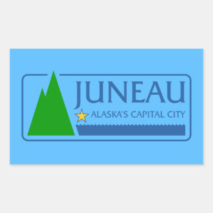 Juneau-Flagge, Alaska-rechteckiger Aufkleber