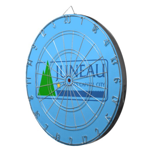 Juneau-Flagge, Alaska-Tafel mit Darts Dartscheibe (Vorderseite rechts)