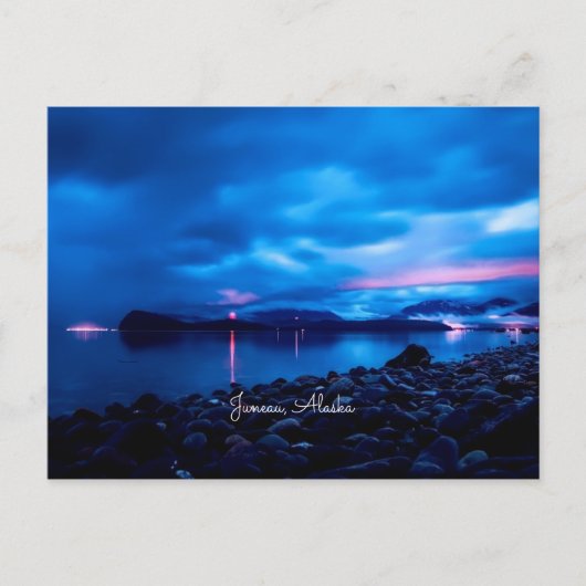 Juneau-Sonnenuntergang Postkarte (Vorderseite)
