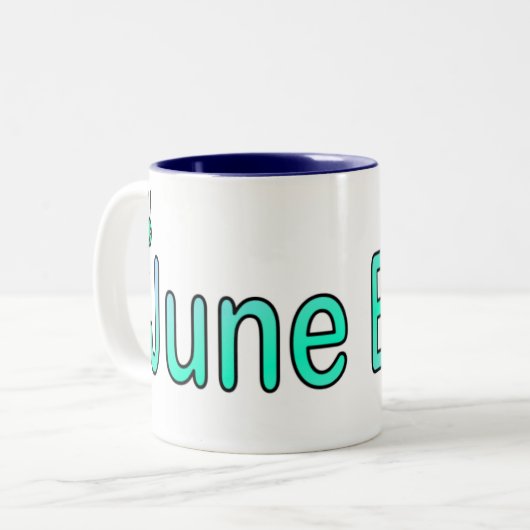 JuneBug Zweifarbige Tasse (Vorderseite Links)