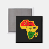 Junenth afrikanischer Ankh Wer Zitat Magnet (Vorderseite/Rückseite)