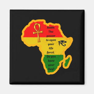Junenth afrikanischer Ankh Wer Zitat Magnet