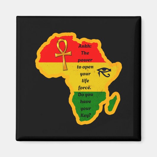 Junenth afrikanischer Ankh Wer Zitat Magnet (Vorne)