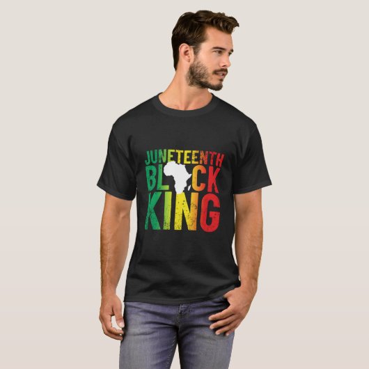 Junenth Black King For 'S Junenth T-Shirt (Vorne ganz)