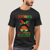 Junenth Celebrations Gläser fett für schwarz T-Shirt (Vorderseite)