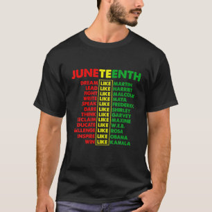 Junenth Dream like Leaders Black T-Shirt