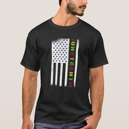 Junenth Emanzipation 4. Juli Flag 1865 Vorfahren T-Shirt (Vorderseite)