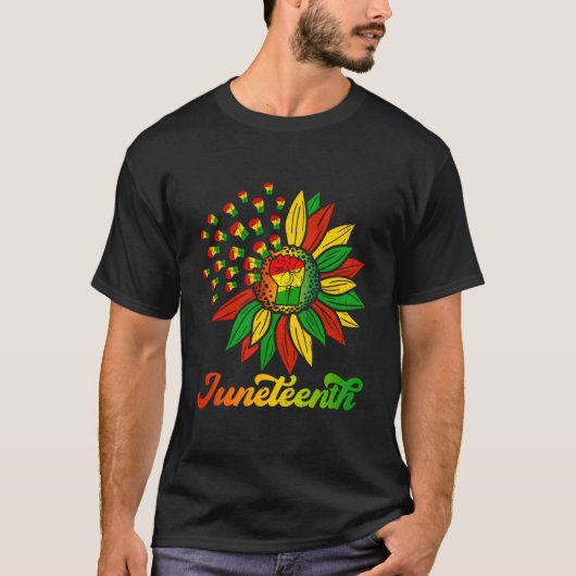 Junenth Schwarz Amerikanisch Juni 1865 T-Shirt (Vorderseite)