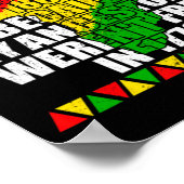 Junenth-Vorfahren schwarze afroamerikanische Flagg Poster (Ecke)